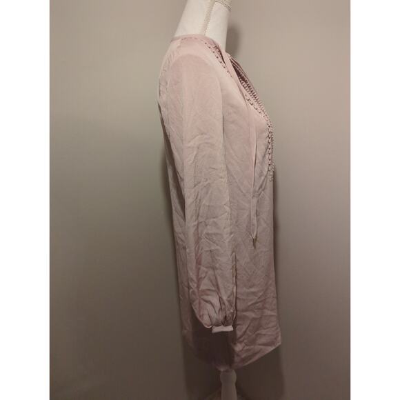 Diane Von Furstenberg romantic Silk Blush Pink Tini Dress Sz 4 - Picture 4 of 12